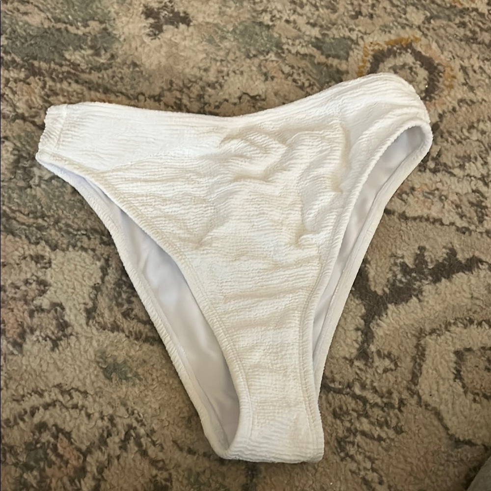 Lulus High Waist White Bikini Bottom